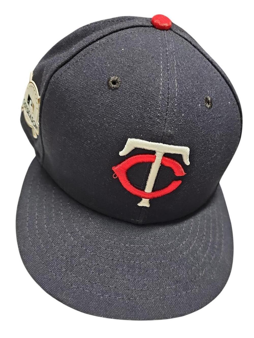 Minnesota Twins 59FIFTY Fitted Hat 7 1/2, TC Logo, Dark Blue/Black, USA, Read
